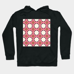 Abstract Floral Cat Dreams: Pretty in Pink Hoodie